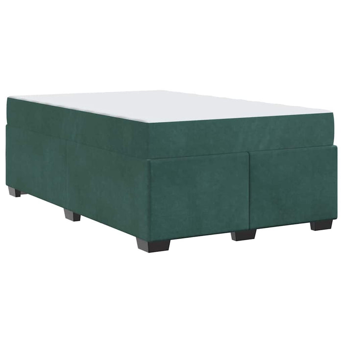 Cadru de pat cu saltea Verde închis 120 x 190 cm Catifea - WALTI WALTI
