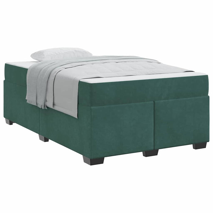 Cadru de pat cu saltea Verde închis 120 x 190 cm Catifea - WALTI WALTI