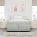 Cadru de pat cu saltea Gri deschis 160 x 200 cm Catifea - WALTI WALTI