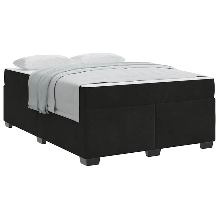 Cadru de pat cu saltea cu saltea Negru 160 x 200 cm Catifea - WALTI WALTI