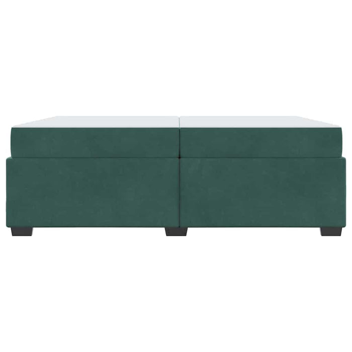 Cadru de pat cu saltea Verde închis 200 x 200 cm Catifea - WALTI WALTI