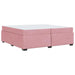Cadru de pat cu saltea Roz 200 x 200 cm Catifea - WALTI WALTI