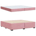 Cadru de pat cu saltea Roz 200 x 200 cm Catifea - WALTI WALTI