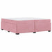 Cadru de pat cu saltea Roz 200 x 200 cm Catifea - WALTI WALTI