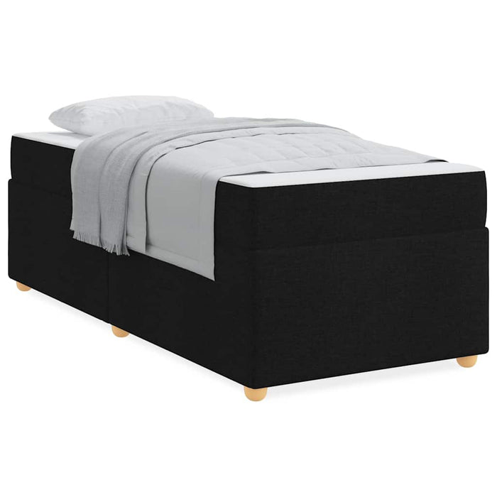 Cadru de pat cu saltea cu saltea Negru 80 x 200 cm țesătură - WALTI WALTI