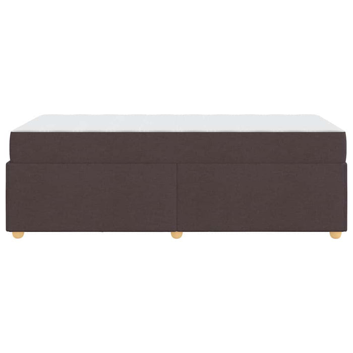 Cadru de pat cu saltea Maro închis 90 x 200 cm țesătură - WALTI WALTI
