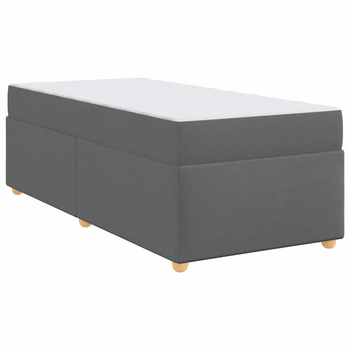 Cadru de pat cu saltea Gri închis 100 x 200 cm țesătură - WALTI WALTI