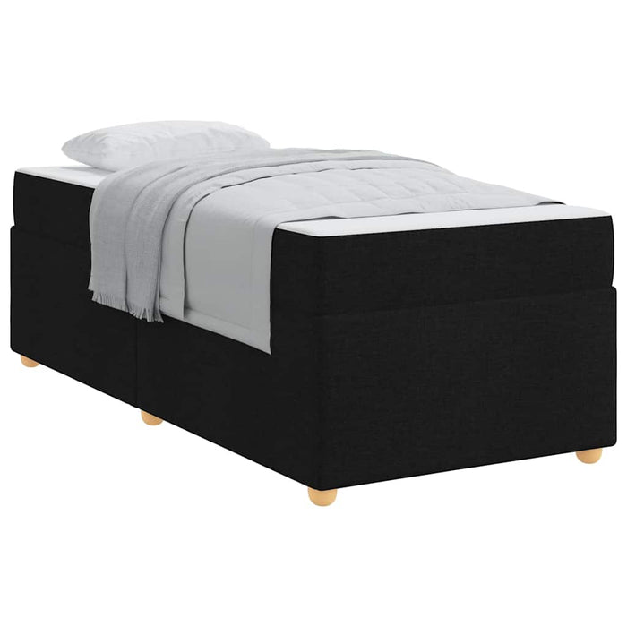 Cadru de pat cu saltea cu saltea Negru 100 x 200 cm țesătură - WALTI WALTI