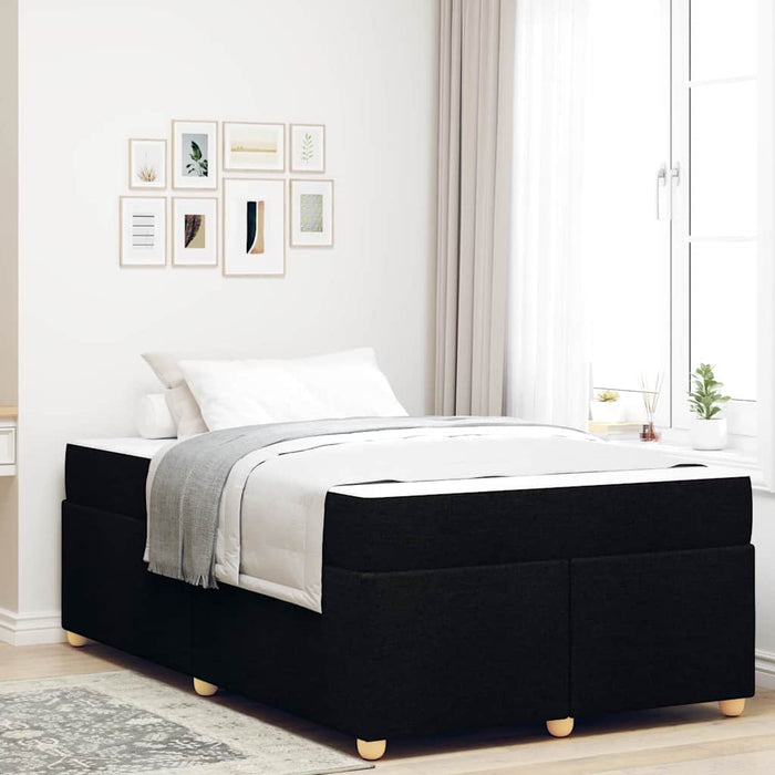 Cadru de pat cu saltea cu saltea Negru 120 x 190 cm țesătură - WALTI WALTI