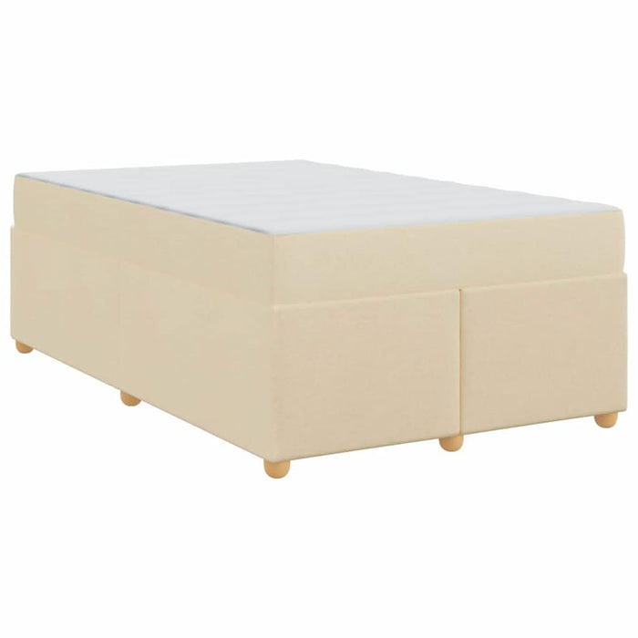 Cadru de pat cu saltea Crem 120 x 190 cm Poliester - WALTI WALTI