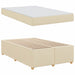 Cadru de pat cu saltea Crem 120 x 190 cm Poliester - WALTI WALTI