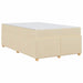 Cadru de pat cu saltea Crem 120 x 190 cm Poliester - WALTI WALTI