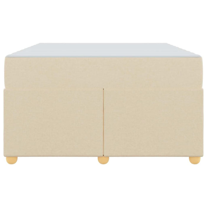 Cadru de pat cu saltea Crem 120 x 190 cm Poliester - WALTI WALTI