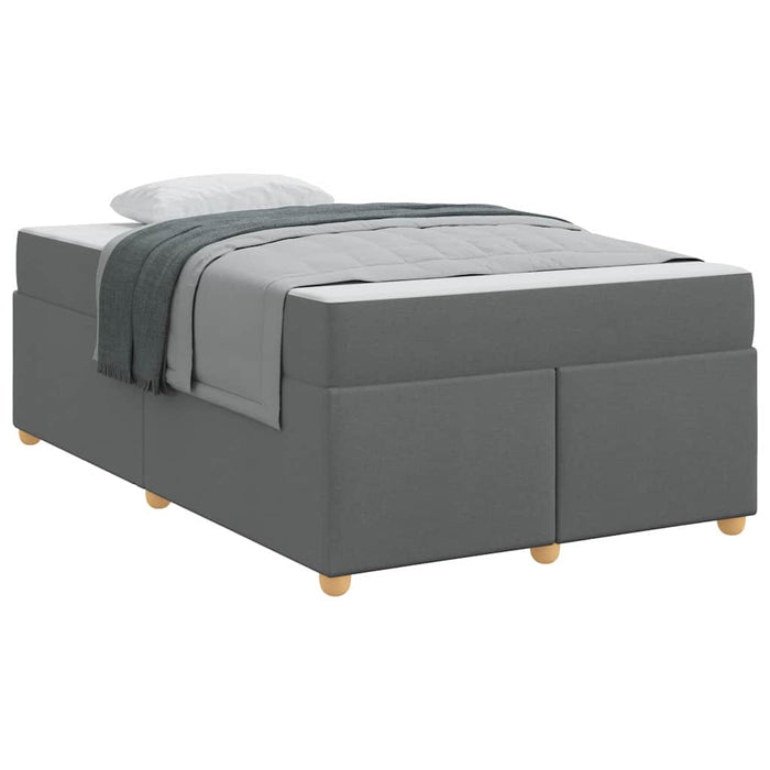 Cadru de pat cu saltea Gri închis 120 x 200 cm țesătură - WALTI WALTI