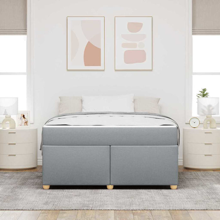 Cadru de pat cu saltea Gri deschis 160 x 200 cm țesătură - WALTI WALTI