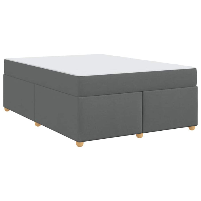 Cadru de pat cu saltea Gri închis 160 x 200 cm țesătură - WALTI WALTI