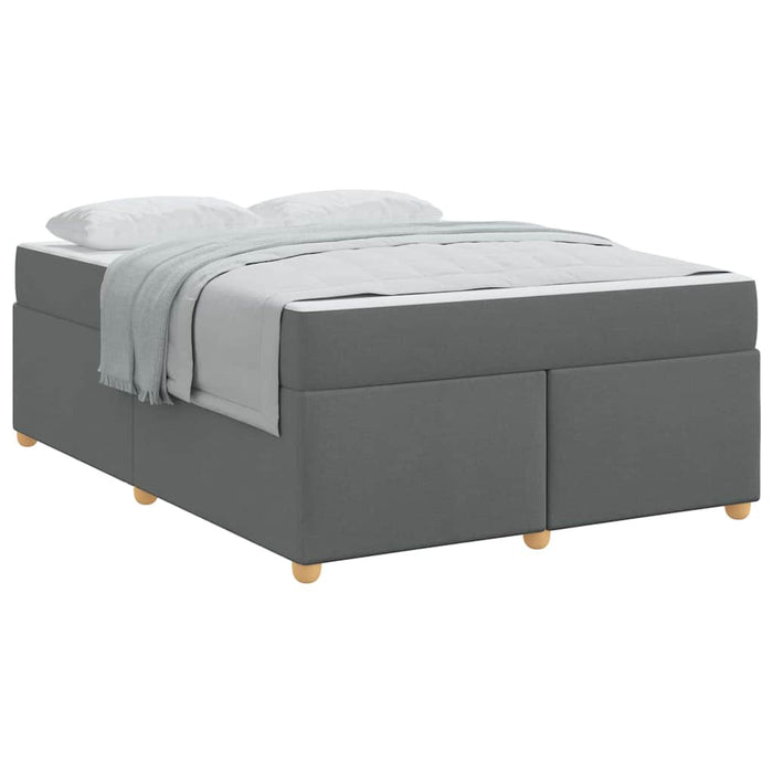 Cadru de pat cu saltea Gri închis 160 x 200 cm țesătură - WALTI WALTI