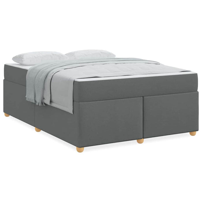 Cadru de pat cu saltea Gri închis 160 x 200 cm țesătură - WALTI WALTI