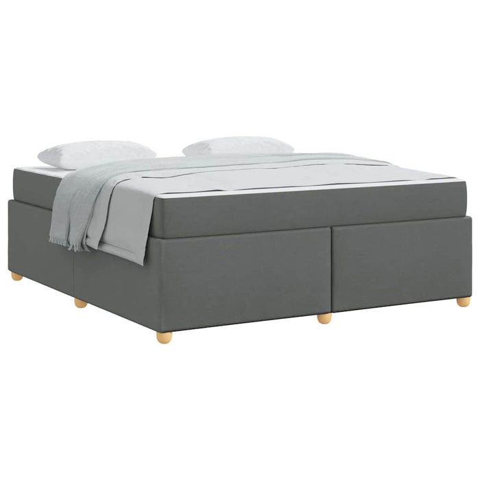 Cadru de pat cu saltea Gri închis 180 x 200 cm țesătură - WALTI WALTI