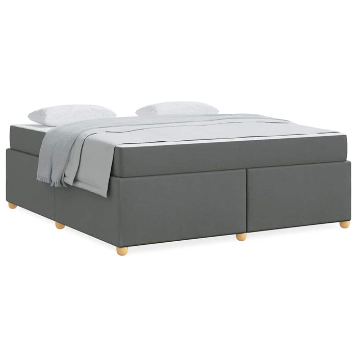 Cadru de pat cu saltea Gri închis 180 x 200 cm țesătură - WALTI WALTI