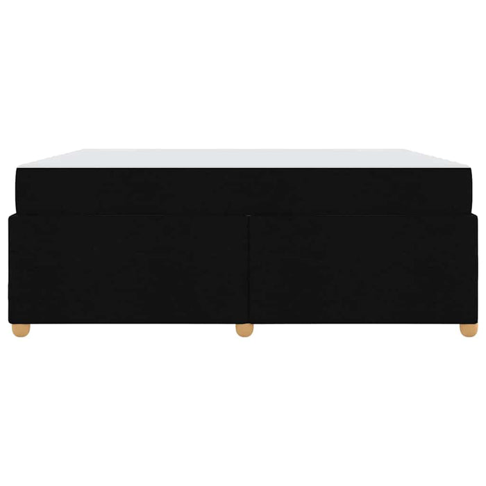 Cadru de pat cu saltea Negru 180 x 200 cm țesătură WALTI