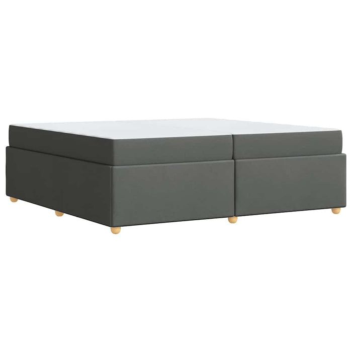 Cadru de pat cu saltea Gri închis 200 x 200 cm țesătură - WALTI WALTI