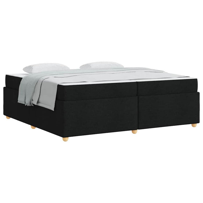 Cadru de pat cu saltea cu saltea Negru 200 x 200 cm țesătură - WALTI WALTI