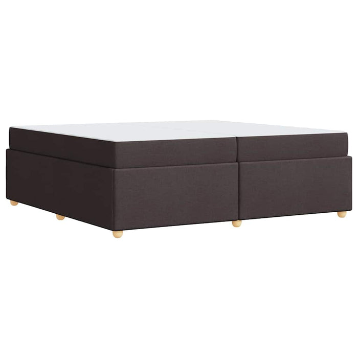 Cadru de pat cu saltea Maro închis 200 x 200 cm țesătură - WALTI WALTI