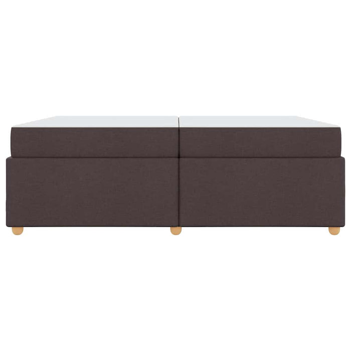 Cadru de pat cu saltea Maro închis 200 x 200 cm țesătură - WALTI WALTI