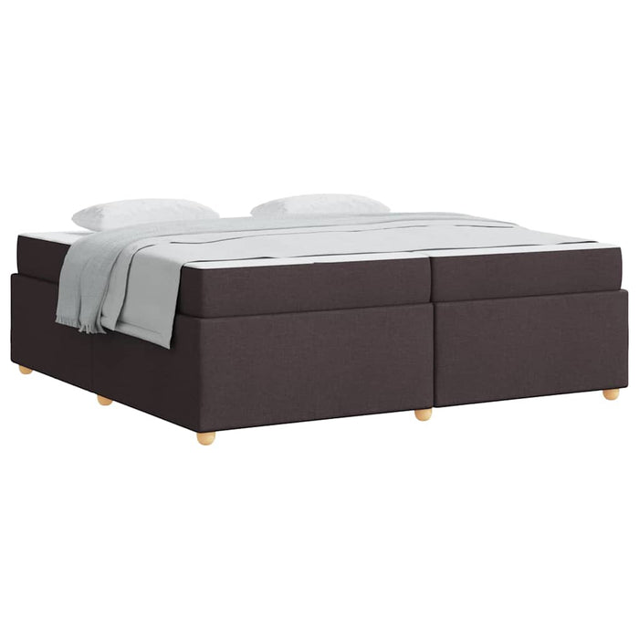 Cadru de pat cu saltea Maro închis 200 x 200 cm țesătură - WALTI WALTI