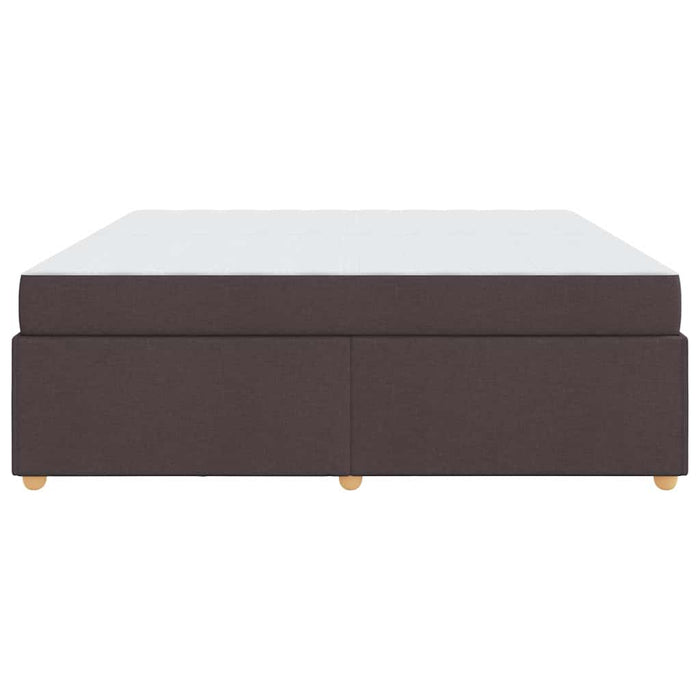 Cadru de pat cu saltea Maro închis 200 x 200 cm țesătură - WALTI WALTI