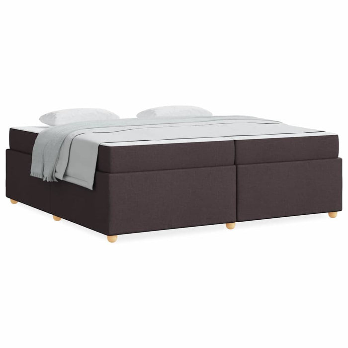Cadru de pat cu saltea Maro închis 200 x 200 cm țesătură - WALTI WALTI