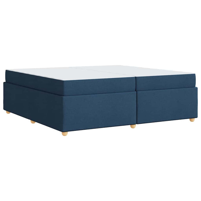 Cadru de pat cu saltea cu saltea albastru 200 x 200 cm țesătură - WALTI WALTI