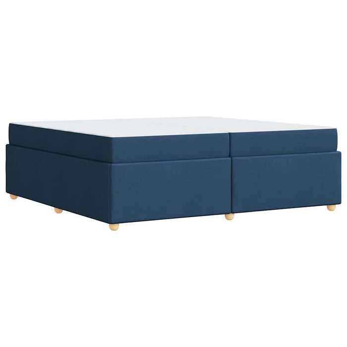 Cadru de pat cu saltea cu saltea albastru 200 x 200 cm țesătură - WALTI WALTI