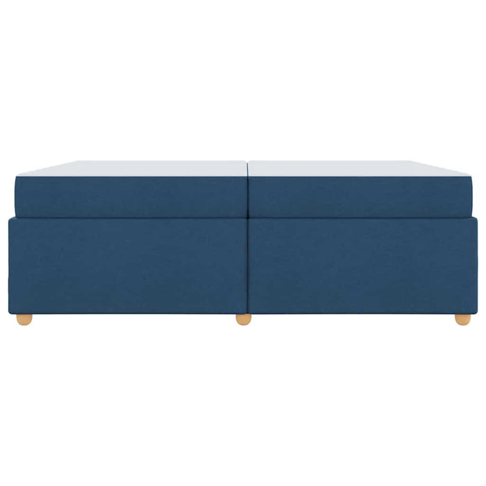 Cadru de pat cu saltea cu saltea albastru 200 x 200 cm țesătură - WALTI WALTI