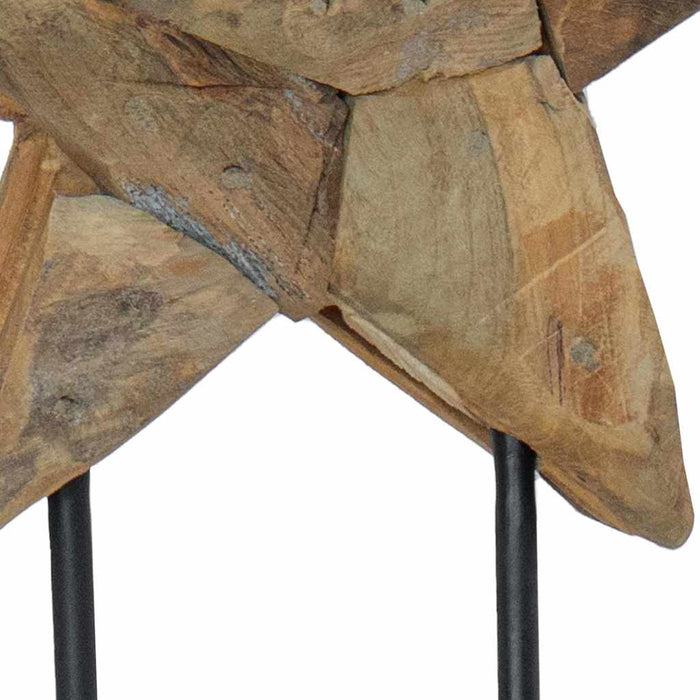 Steaua de Crăciun Maro 31 x 15 x 46 cm Lemn solid de tec - WALTI WALTI