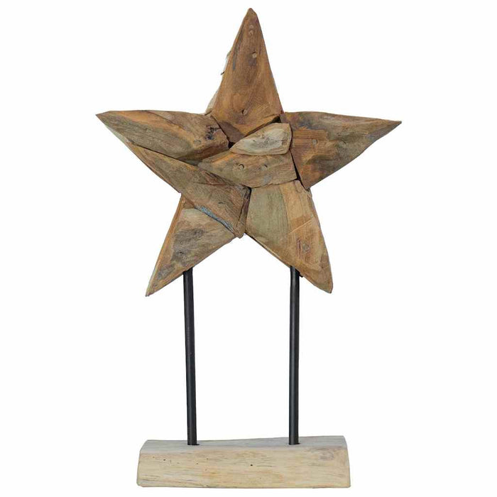 Steaua de Crăciun Maro 31 x 15 x 46 cm Lemn solid de tec - WALTI WALTI