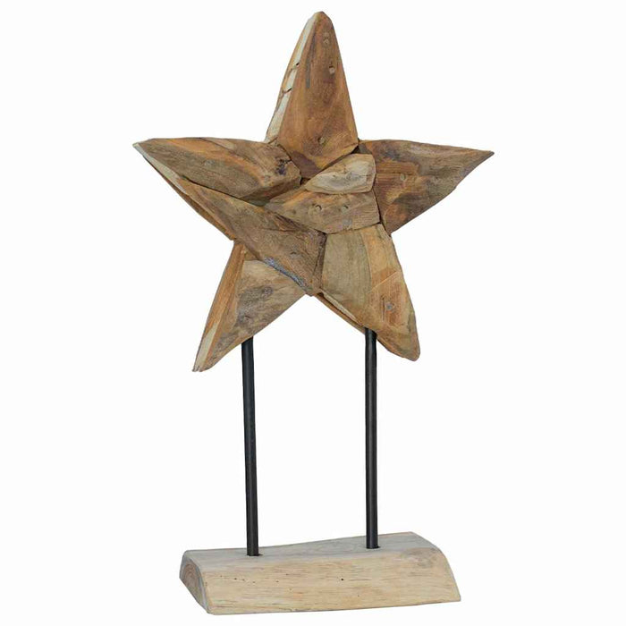 Steaua de Crăciun Maro 31 x 15 x 46 cm Lemn solid de tec - WALTI WALTI