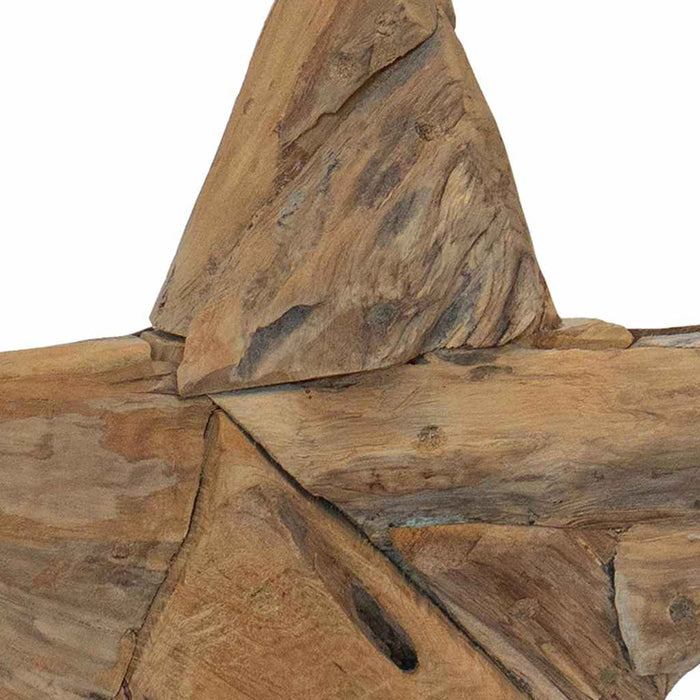 Steaua de Crăciun Maro 43,5 x 13,5 x 59 cm Lemn solid de tec - WALTI WALTI