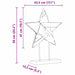 Steaua de Crăciun Maro 43,5 x 13,5 x 59 cm Lemn solid de tec - WALTI WALTI