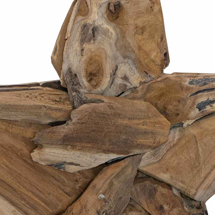 Steaua de Crăciun Maro 59,5 x 18 x 74 cm Lemn solid de tec - WALTI WALTI