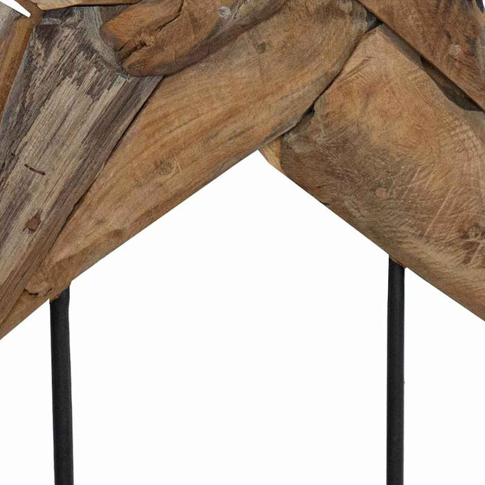 Steaua de Crăciun Maro 59,5 x 18 x 74 cm Lemn solid de tec - WALTI WALTI