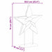 Steaua de Crăciun Maro 59,5 x 18 x 74 cm Lemn solid de tec - WALTI WALTI