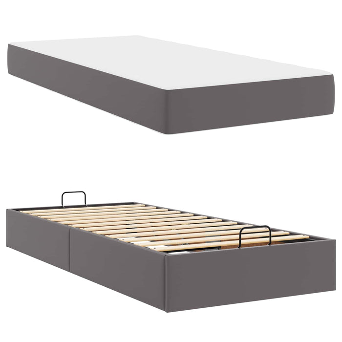 Cadru de pat cu saltea Altele 2 pcs Gri PVC - WALTI WALTI