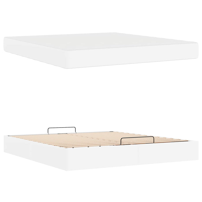 Cadru de pat cu saltea Altele 2 pcs Alb PVC - WALTI WALTI