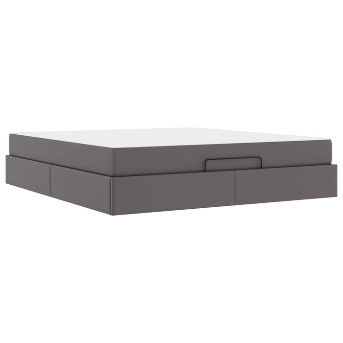 Cadru de pat cu saltea Altele 2 pcs Gri PVC - WALTI WALTI