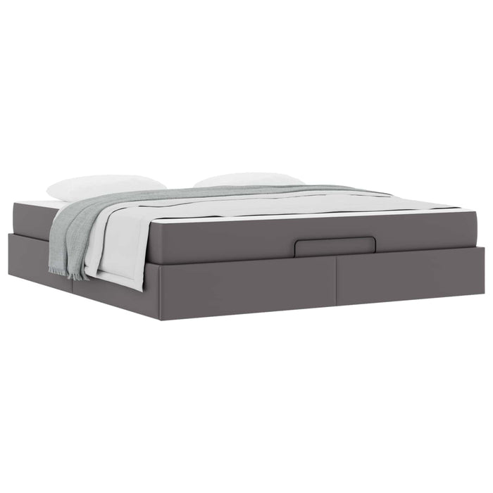 Cadru de pat cu saltea Altele 2 pcs Gri PVC - WALTI WALTI
