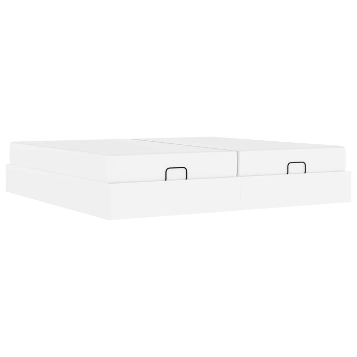 Cadru de pat cu saltea cu saltea 2 pcs Alb PVC - WALTI WALTI