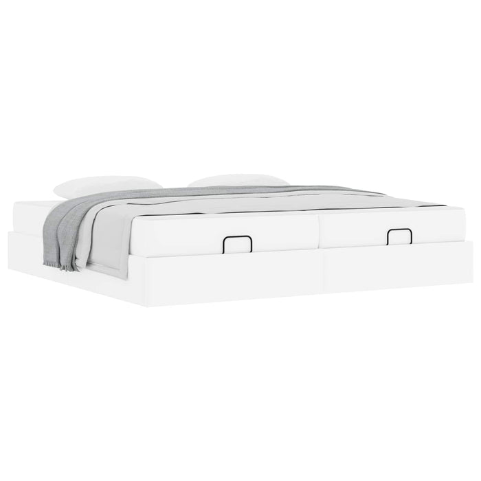Cadru de pat cu saltea cu saltea 2 pcs Alb PVC - WALTI WALTI
