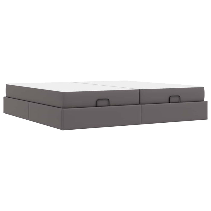 Cadru de pat cu saltea cu saltea 2 pcs Gri PVC - WALTI WALTI